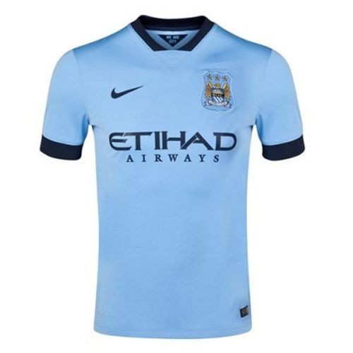 Футбольная футболка для детей Manchester City Домашняя 2014 2015 короткий рукав XL (рост 152 см) (Vietnam)