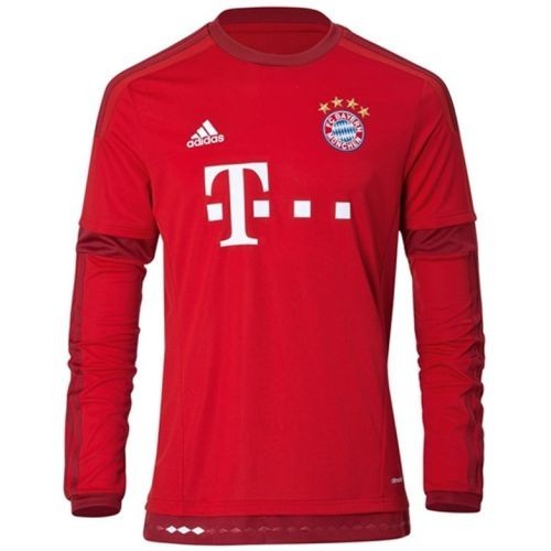 Футбольная футболка для детей Bayern Munich Домашняя 2015 2016 длинный рукав L (рост 140 см) (Georgia)