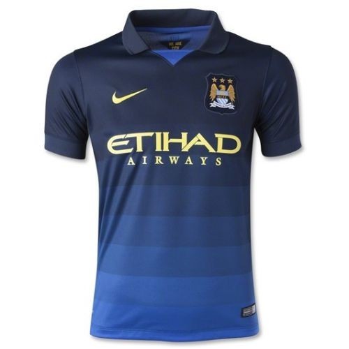 Футбольная футболка для детей Manchester City Гостевая 2014 2015 короткий рукав 2XL (рост 164 см) (China)