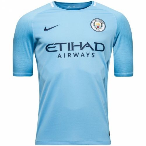 Футбольная футболка для детей Manchester City Домашняя 2017 2018 длинный рукав M (рост 128 см) (China)
