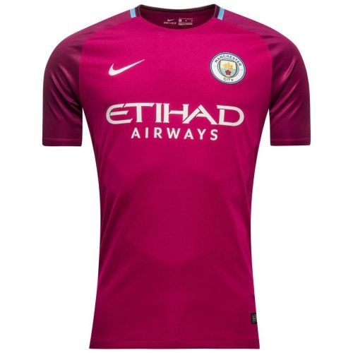 Футбольная футболка для детей Manchester City Гостевая 2017 2018 короткий рукав 2XL (рост 164 см) (Vietnam)